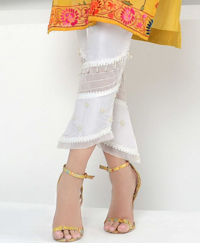 Elegant Pakistani Tulip Pants With Pearl Embellishments Cotton Silk Blend  Women's Pants - Etsy